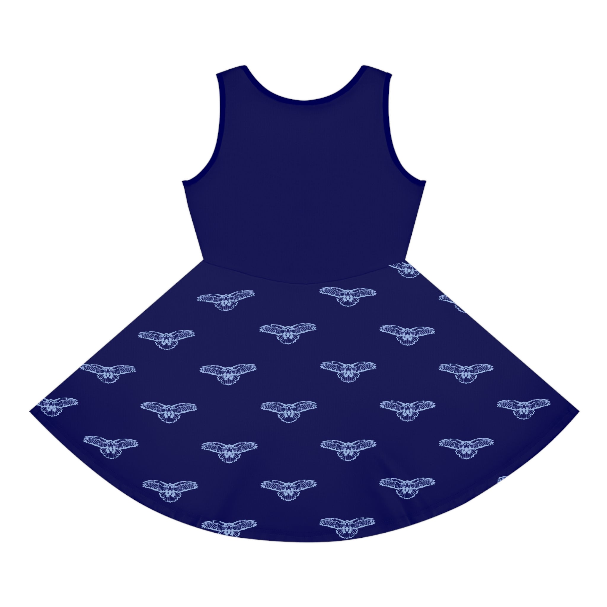 Blue Hawks Print Girls' Sundress