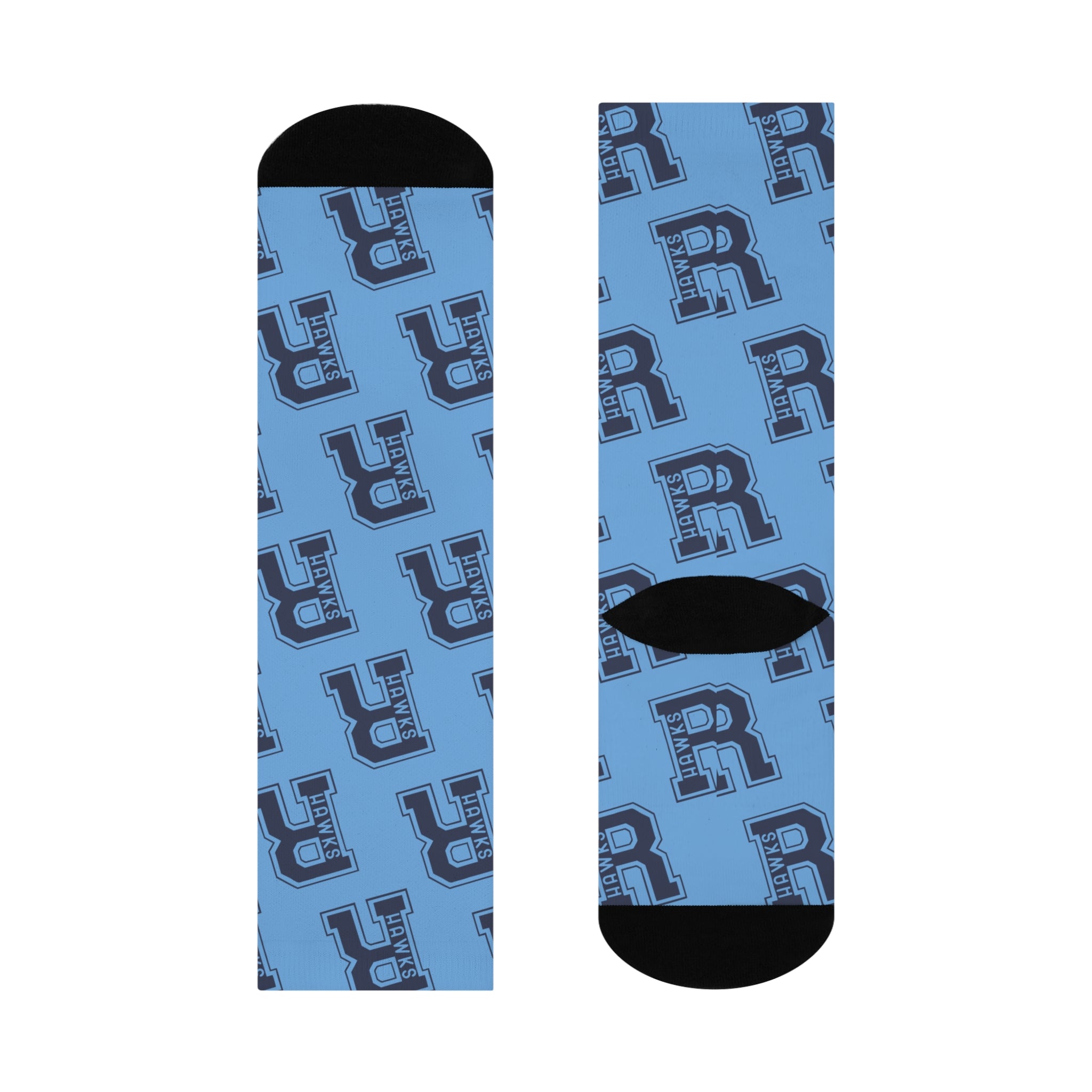 Personalized Cushioned Crew Socks for Comfort and Style | Ideal for Gifting, Daily Wear, Sports, and Events, Custom Letter R Design