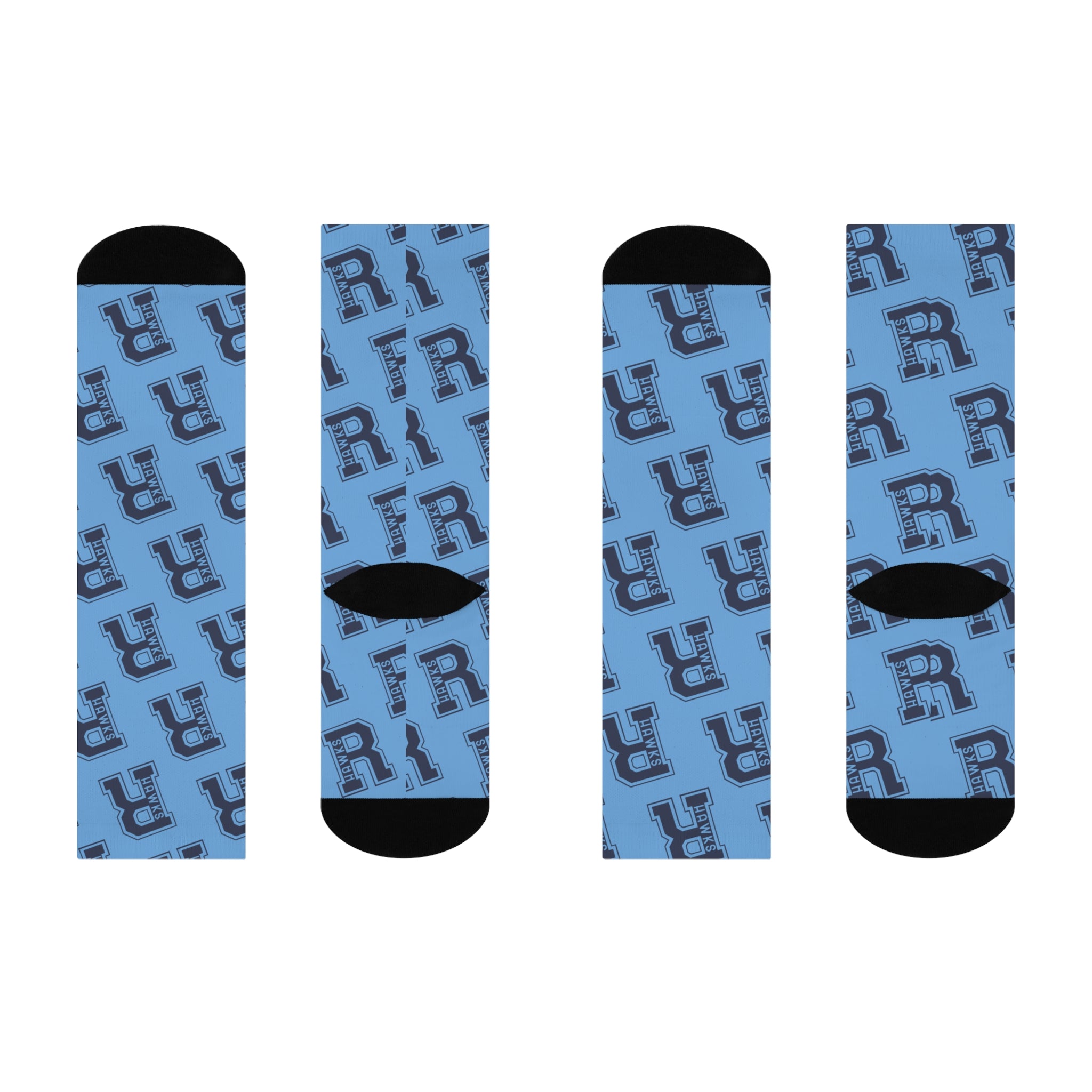 Personalized Cushioned Crew Socks for Comfort and Style | Ideal for Gifting, Daily Wear, Sports, and Events, Custom Letter R Design